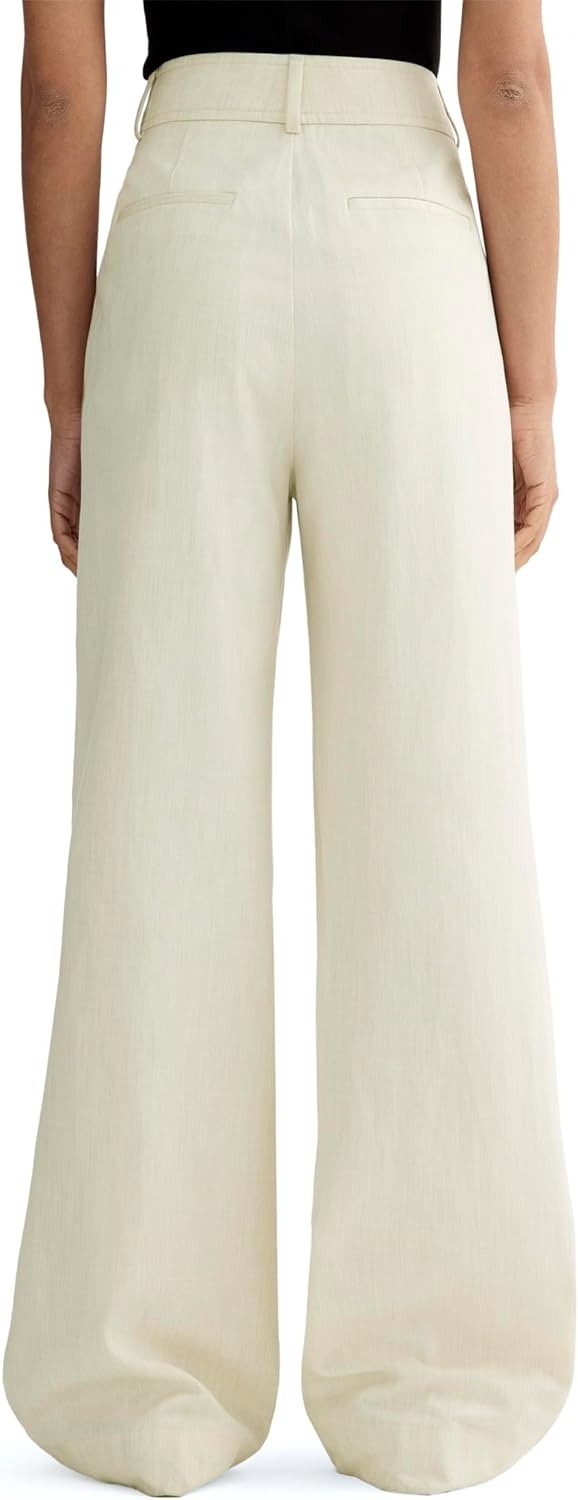 image:imageEverlane Womens The Draper Pleated Pant in ButtersmoothHeathered Oat