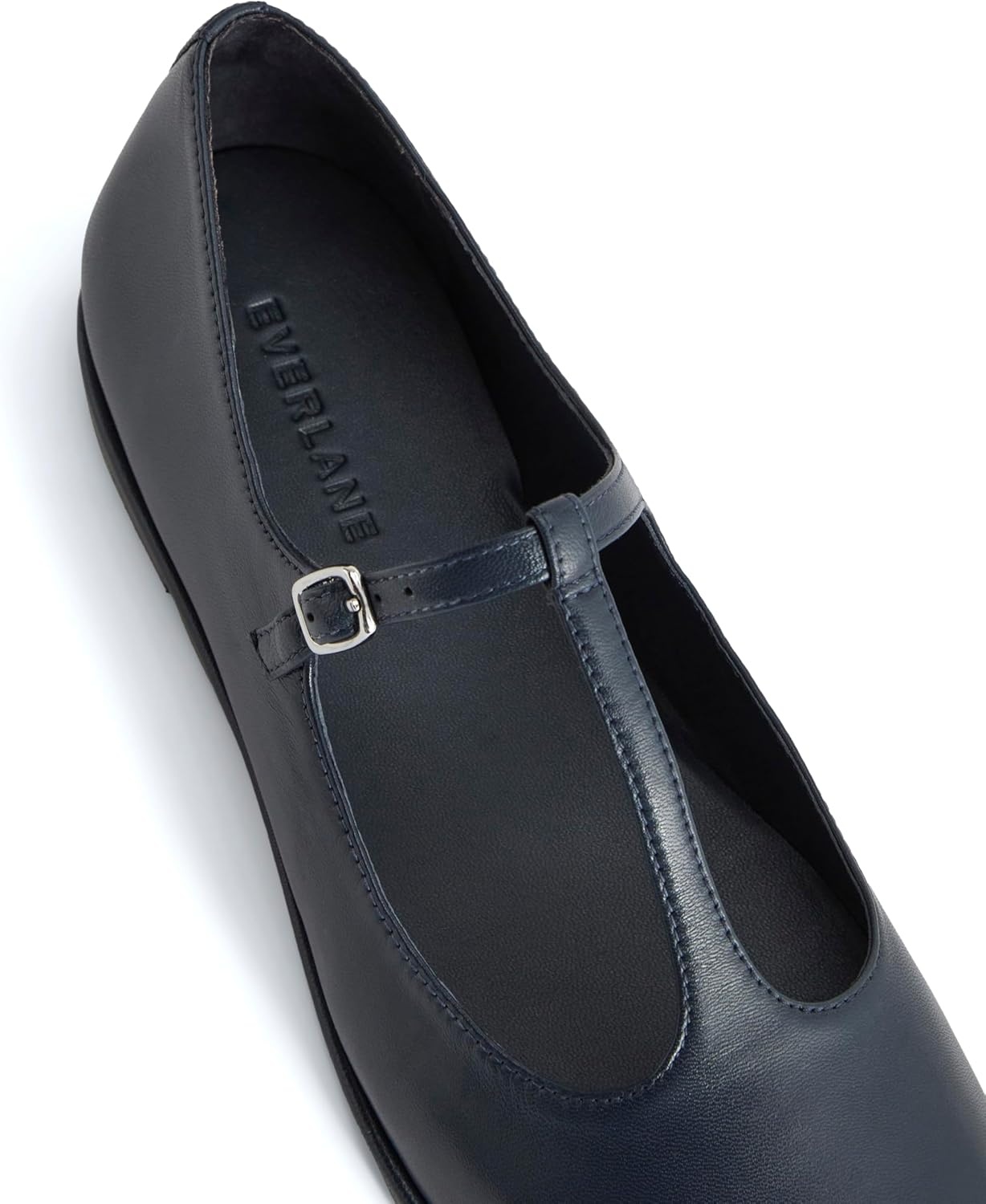image:imageEverlane Womens The Leather TStrap FlatNavy