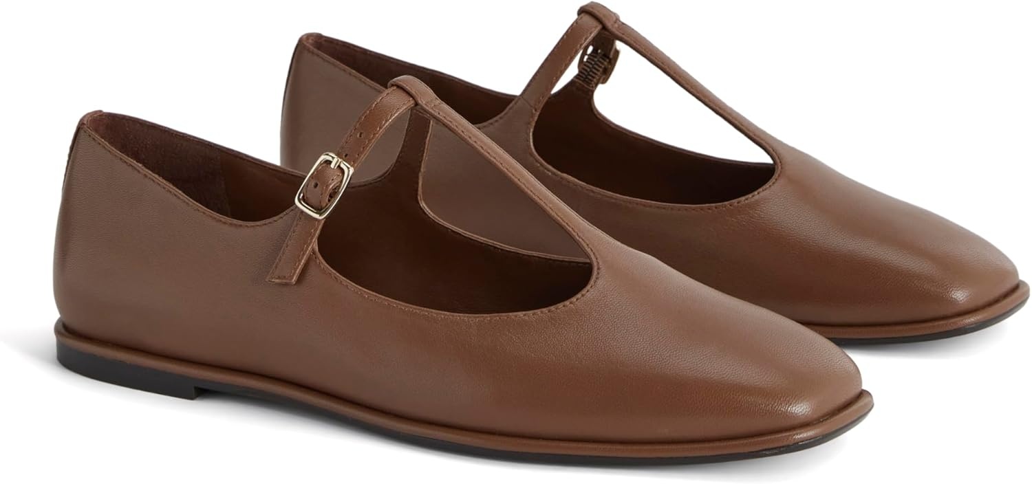 image:imageEverlane Womens The Leather TStrap FlatRum