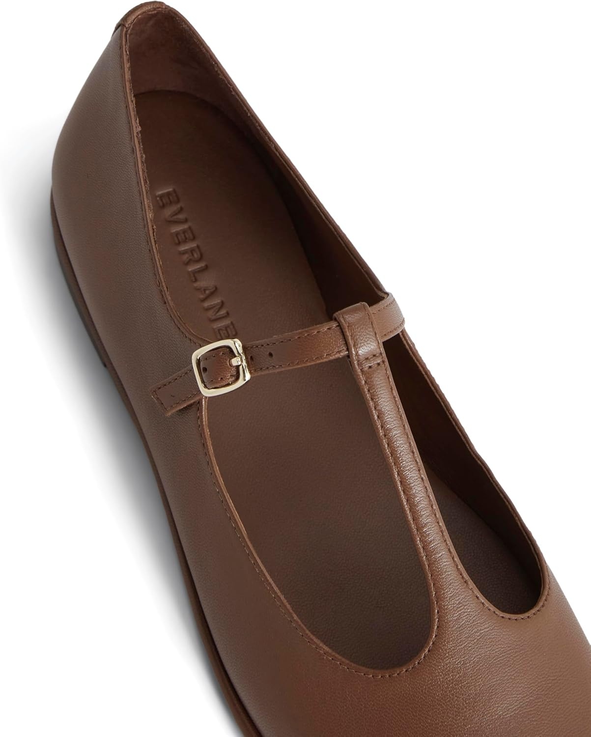image:imageEverlane Womens The Leather TStrap FlatRum