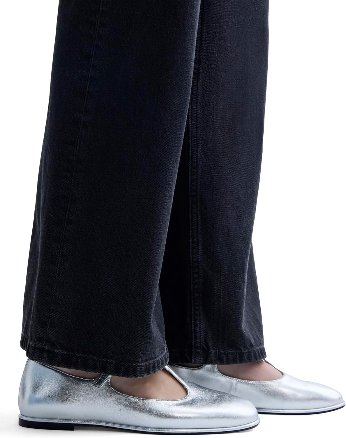 image:imageEverlane Womens The Leather TStrap FlatSilver
