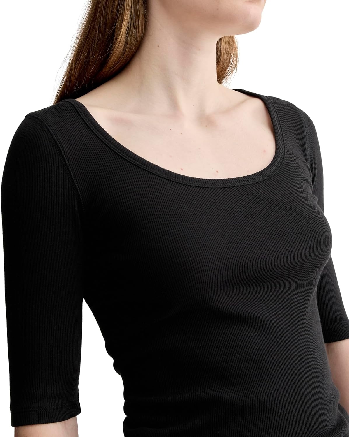 image:imageEverlane Womens The Luxe Rib ScoopNeck TeeBlack