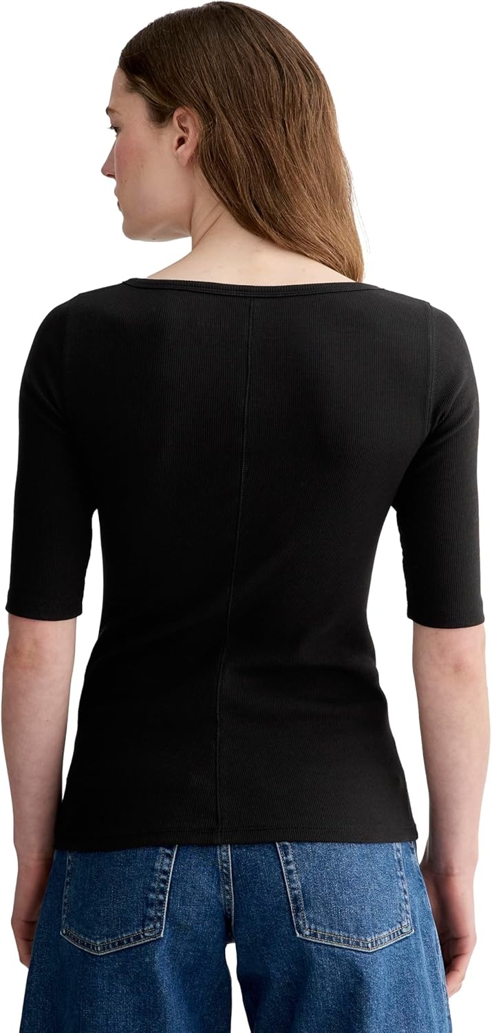 image:imageEverlane Womens The Luxe Rib ScoopNeck TeeBlack