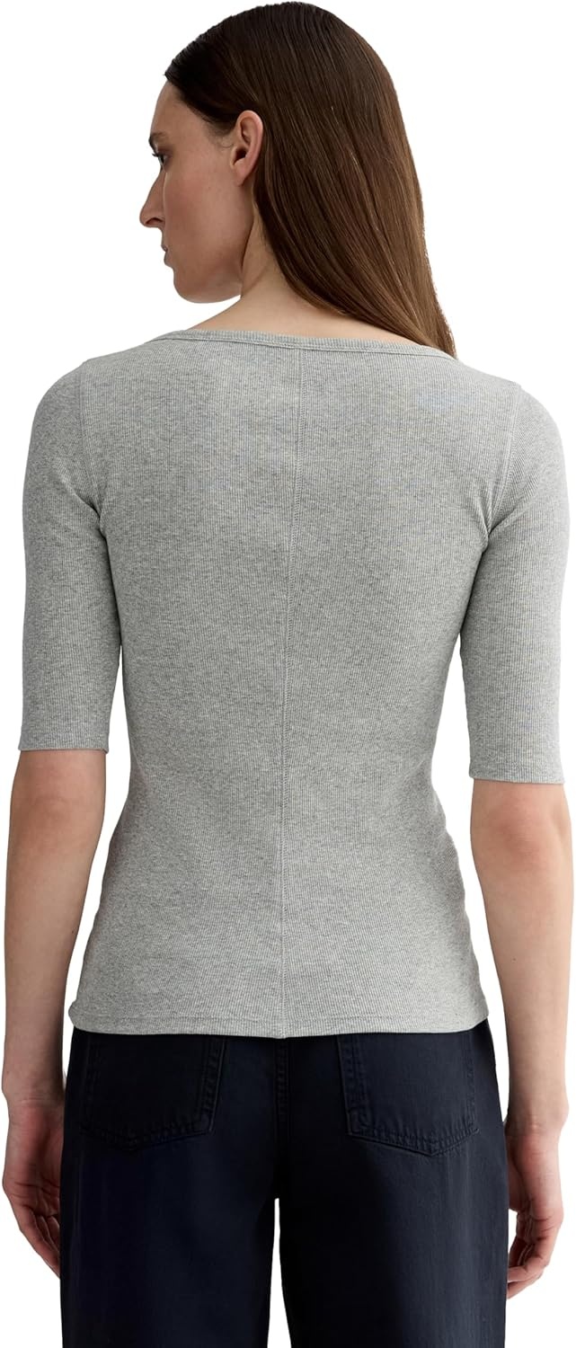 image:imageEverlane Womens The Luxe Rib ScoopNeck TeeHeathered Grey