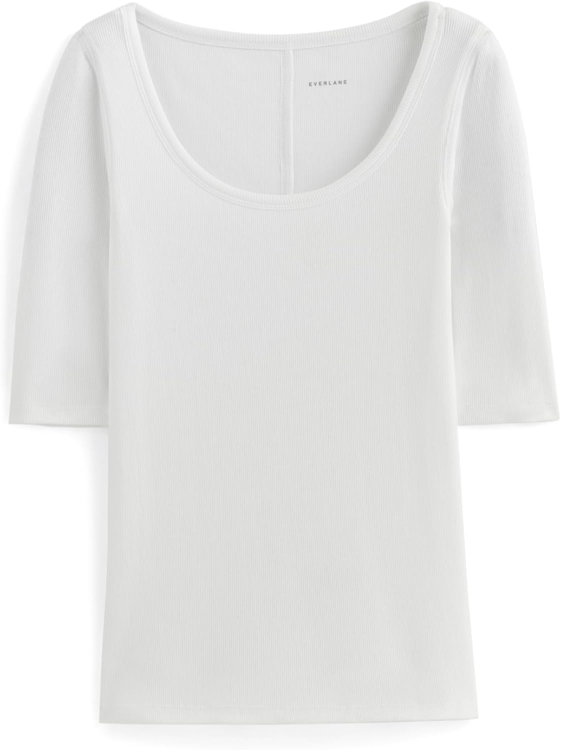 image:imageEverlane Womens The Luxe Rib ScoopNeck TeeWhite