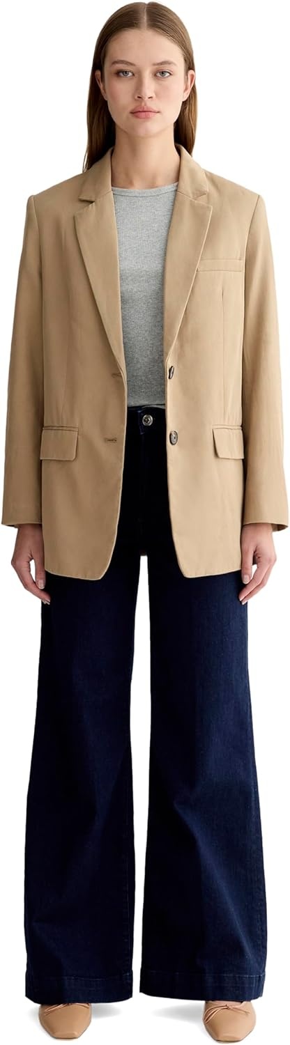 image:imageEverlane Womens The Oversized Blazer in ButtersmoothAsh Brown