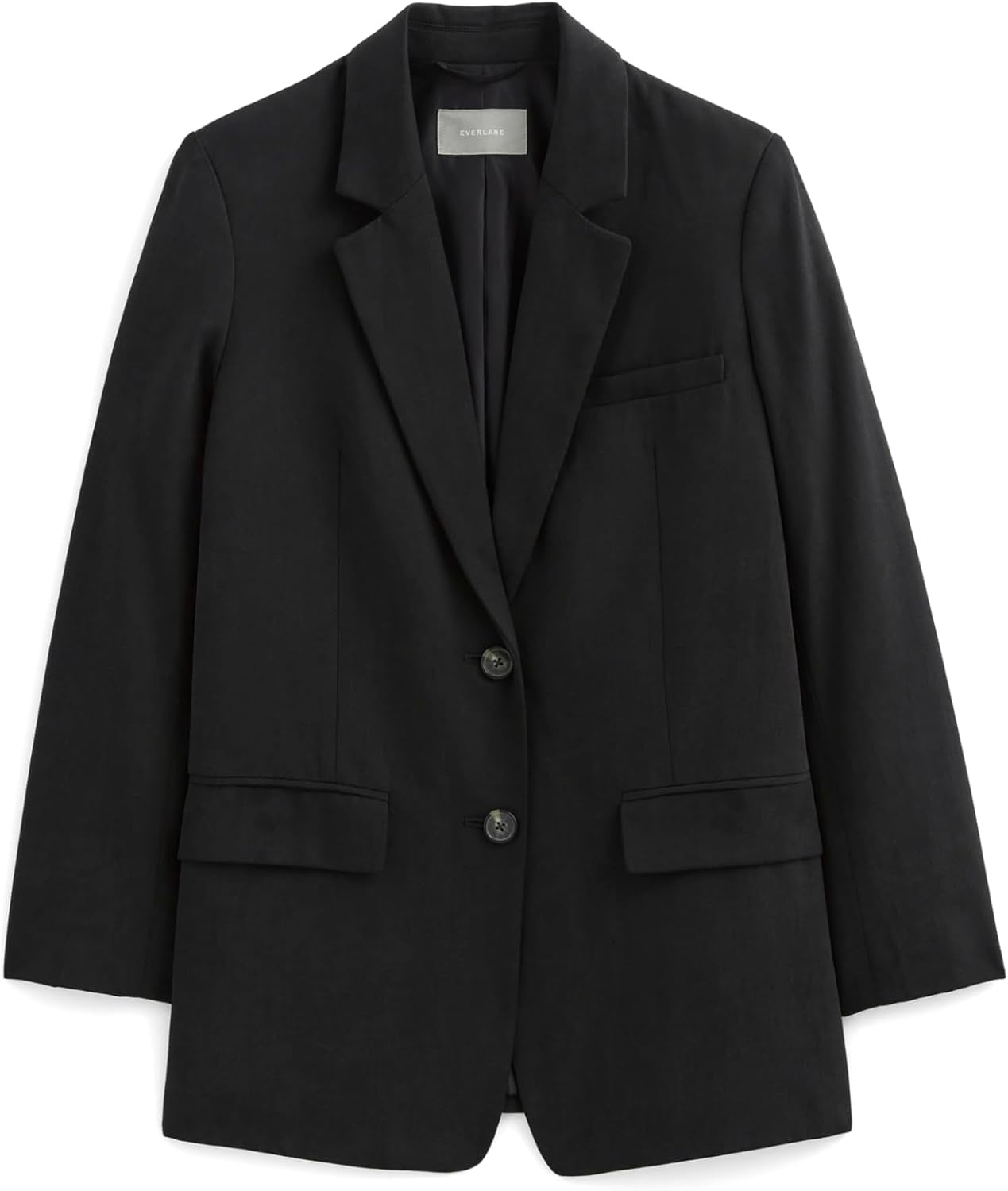 image:imageEverlane Womens The Oversized Blazer in ButtersmoothBlack