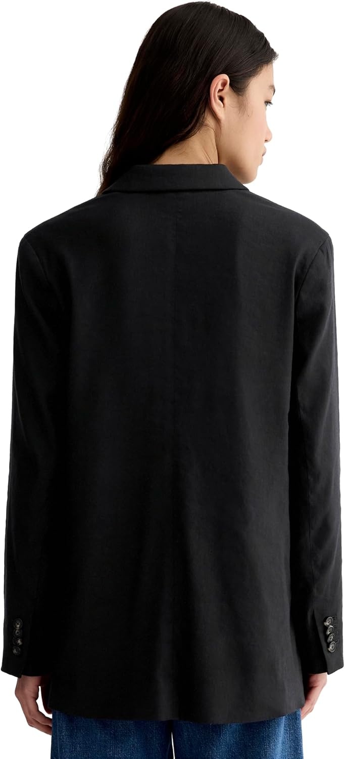 image:imageEverlane Womens The Oversized Blazer in ButtersmoothBlack