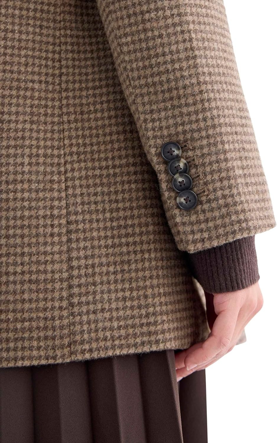 image:imageEverlane Womens The Oversized Blazer in WoolBrown Houndstooth