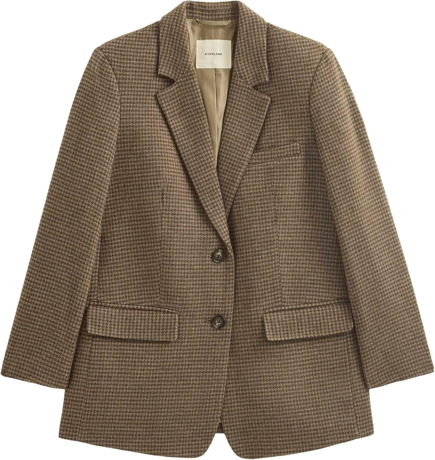 image:imageEverlane Womens The Oversized Blazer in WoolBrown Houndstooth