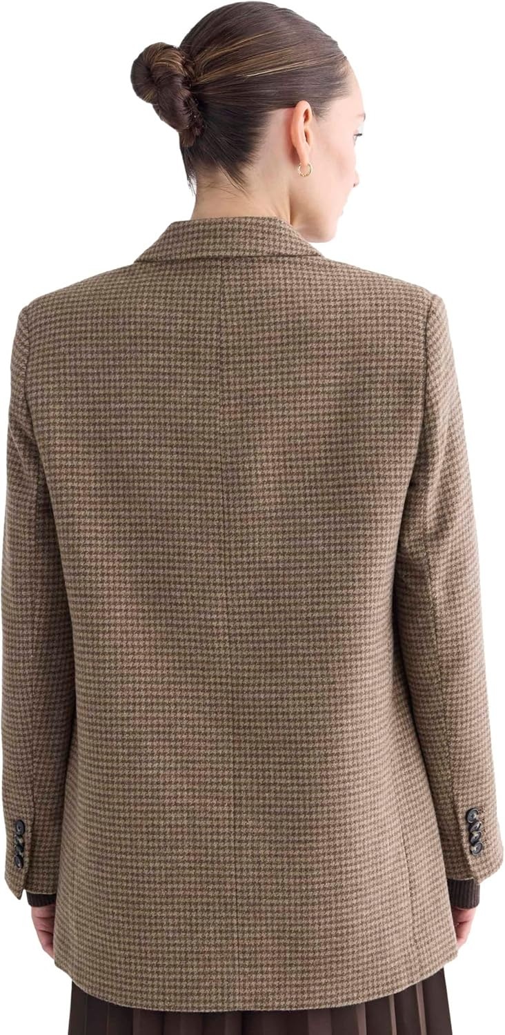 image:imageEverlane Womens The Oversized Blazer in WoolBrown Houndstooth