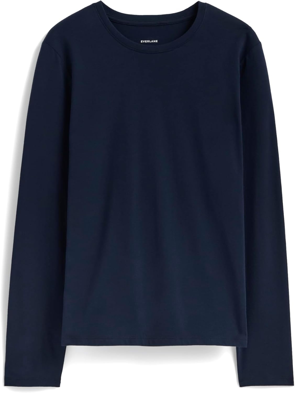 image:imageEverlane Womens The Slim LongSleeve Crew in Essential CottonNavy