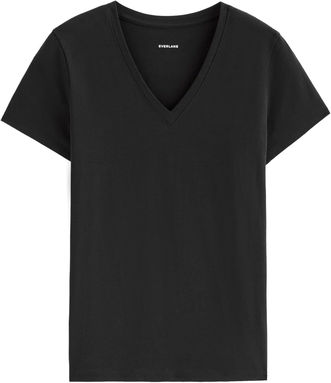 image:imageEverlane Womens The Slim VNeck Tee in Essential CottonBlack