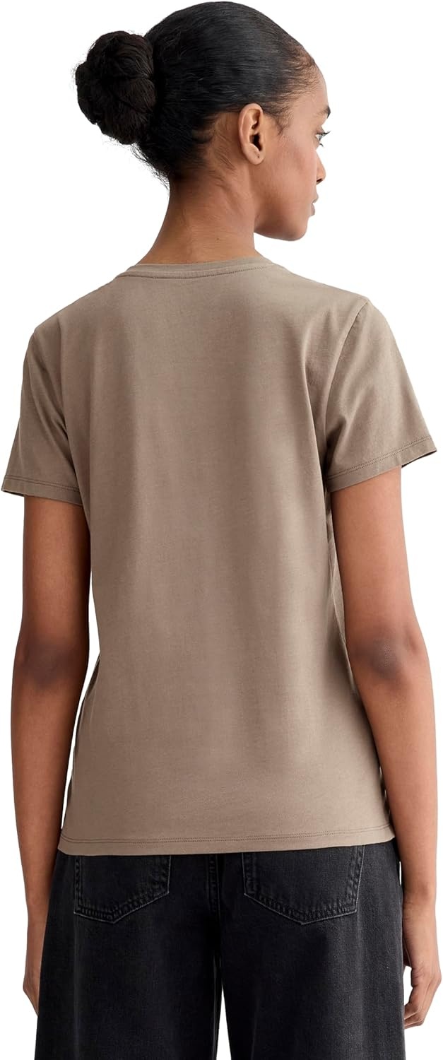 image:imageEverlane Womens The Slim VNeck Tee in Essential CottonClay