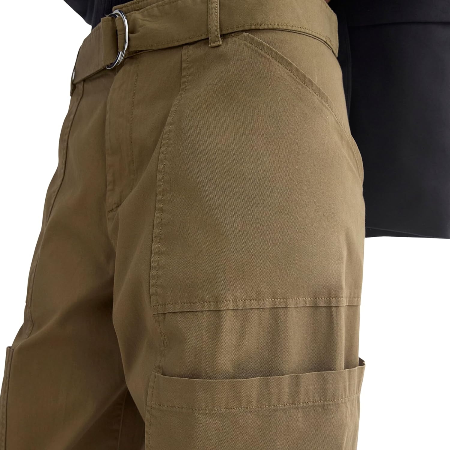 image:imageEverlane Womens Utility StraightLeg Cargo Pant GOTS Organic Cotton Stretch HighRise Cargo TrouserOlive