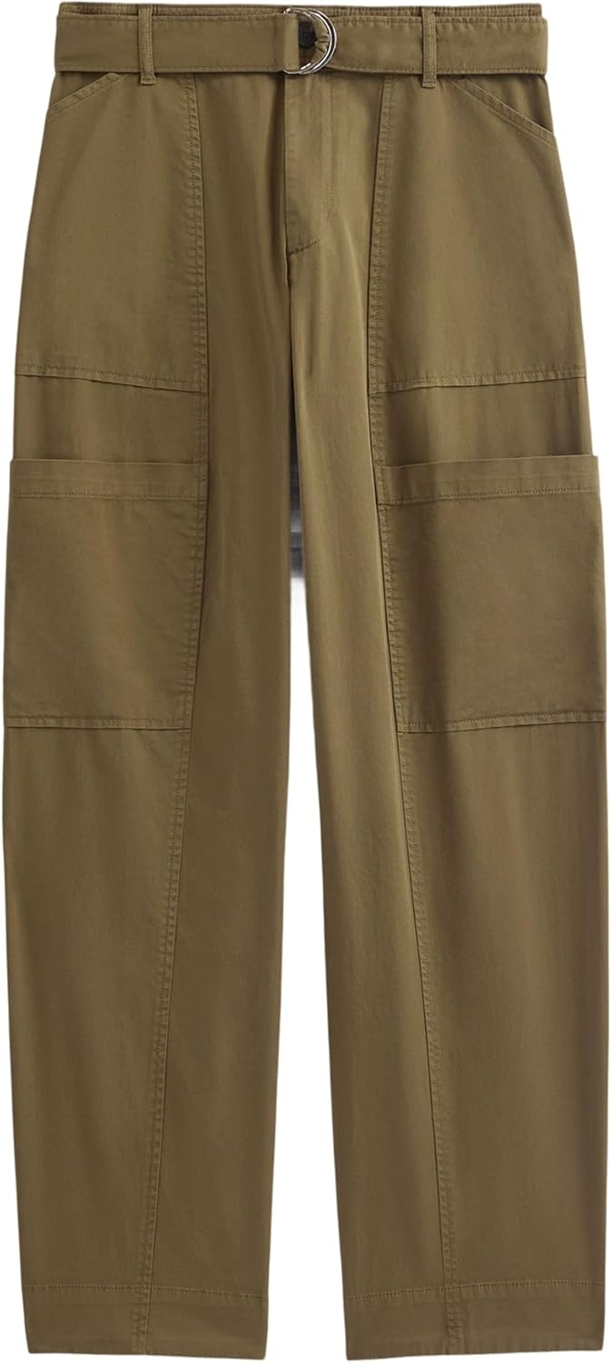 image:imageEverlane Womens Utility StraightLeg Cargo Pant GOTS Organic Cotton Stretch HighRise Cargo TrouserOlive