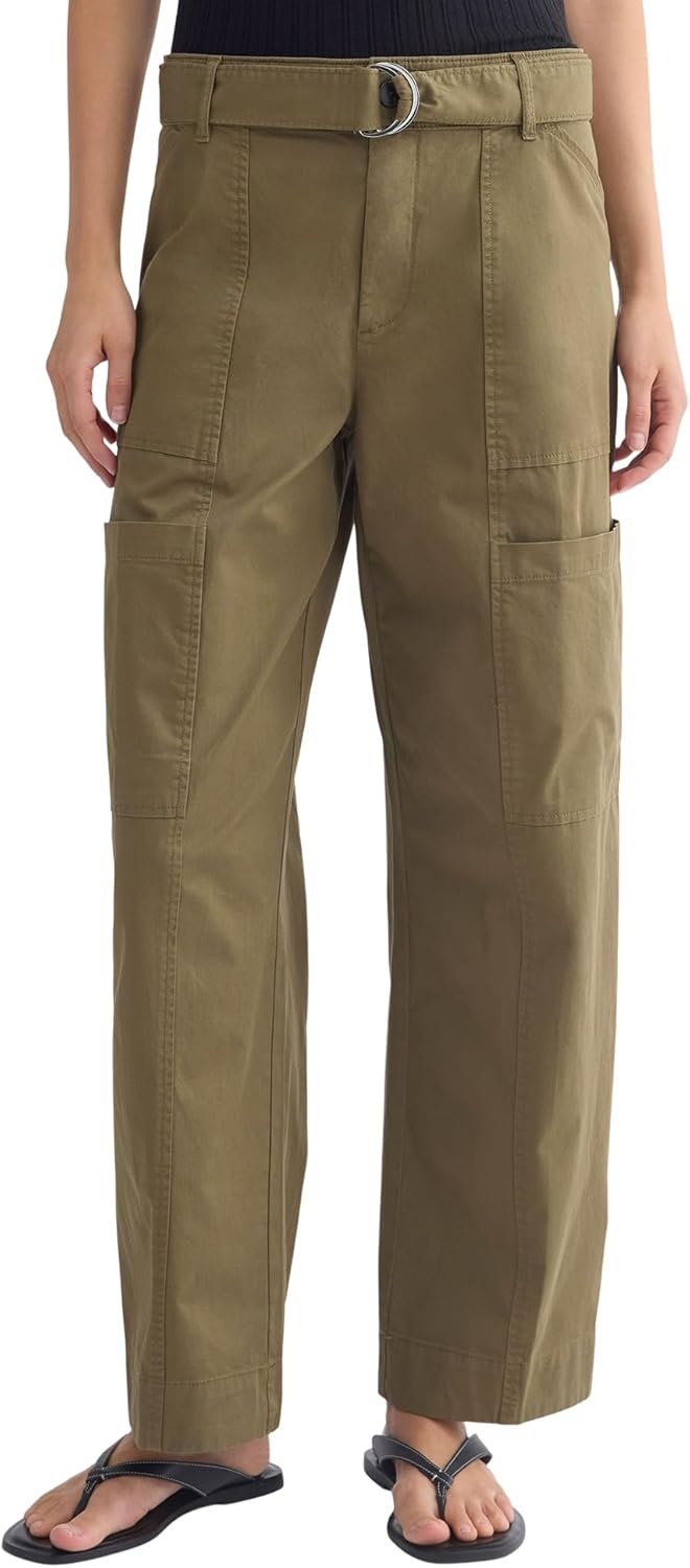 image:imageEverlane Womens Utility StraightLeg Cargo Pant GOTS Organic Cotton Stretch HighRise Cargo TrouserOlive