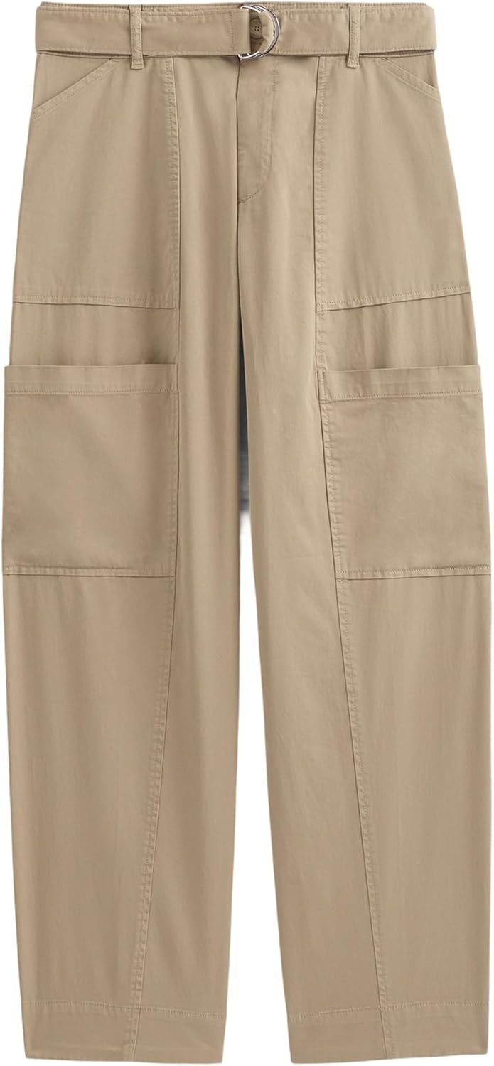 image:imageEverlane Womens Utility StraightLeg Cargo Pant GOTS Organic Cotton Stretch HighRise Cargo TrouserTrench Coat Khaki