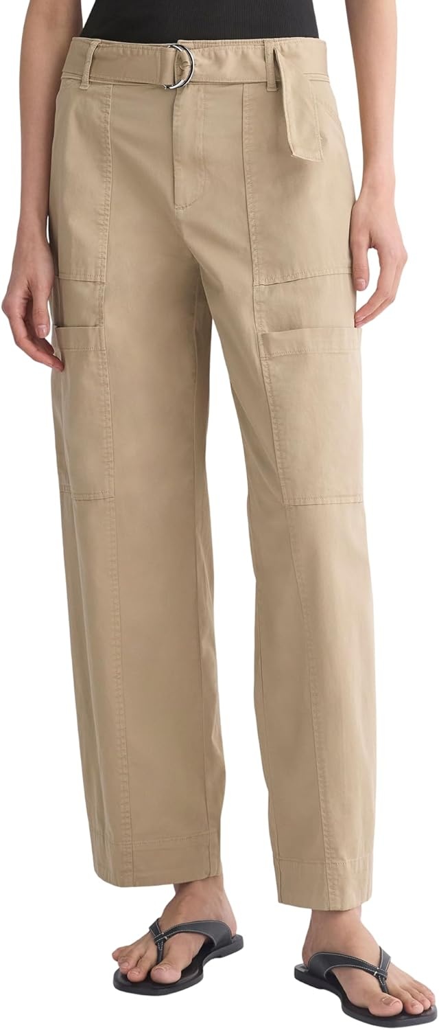 image:imageEverlane Womens Utility StraightLeg Cargo Pant GOTS Organic Cotton Stretch HighRise Cargo TrouserTrench Coat Khaki