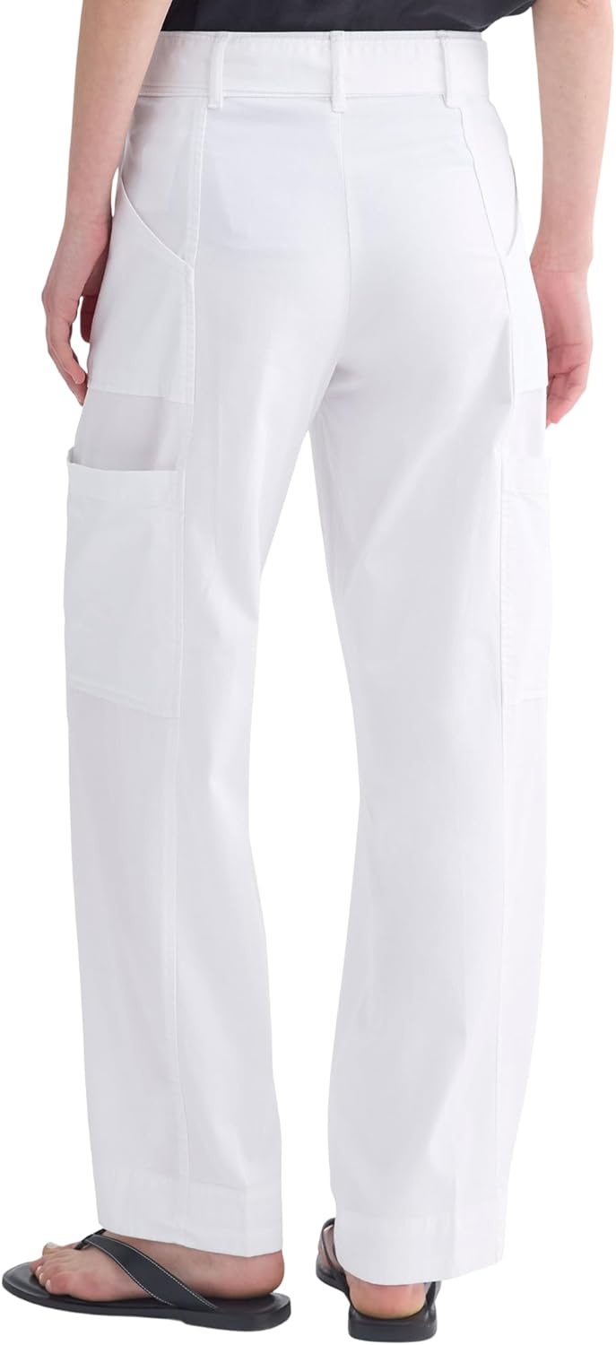 image:imageEverlane Womens Utility StraightLeg Cargo Pant GOTS Organic Cotton Stretch HighRise Cargo TrouserWhite