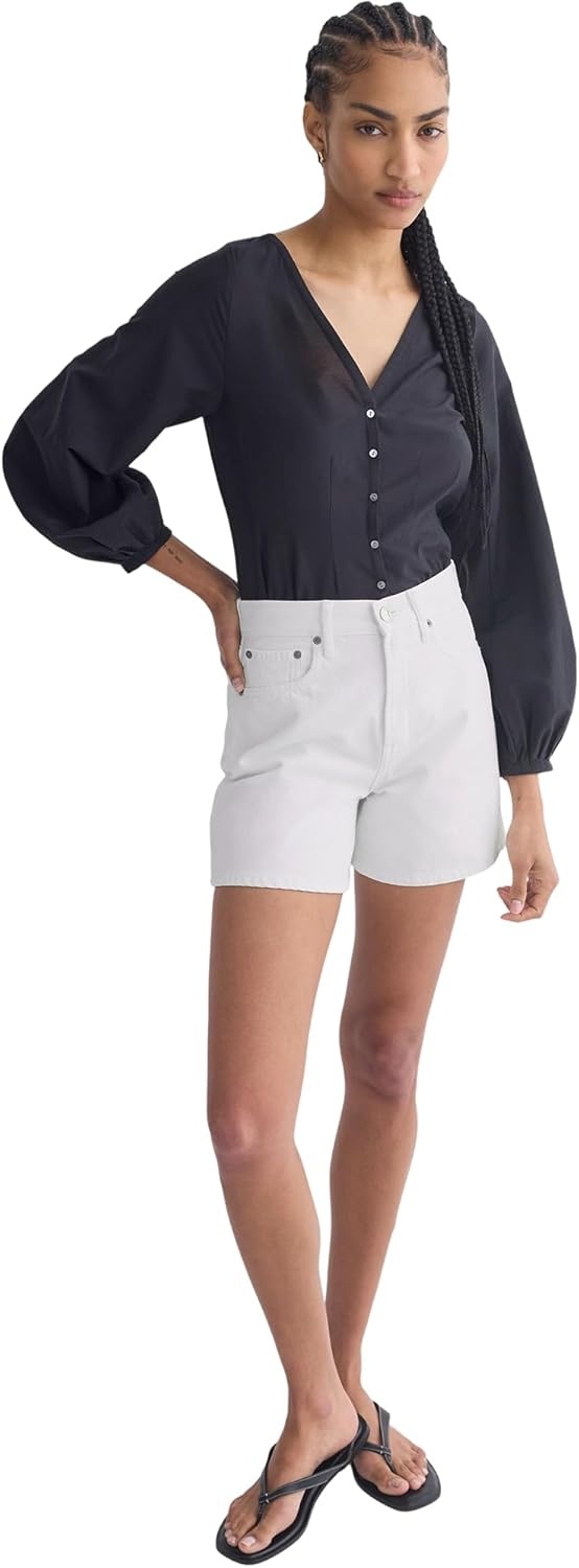 image:imageEverlane Womens WayHigh ALine Denim ShortBright White