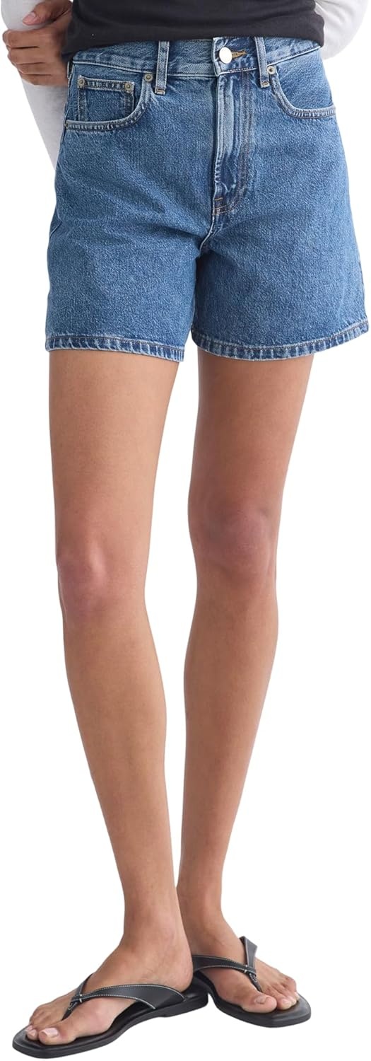image:imageEverlane Womens WayHigh ALine Denim ShortOcean