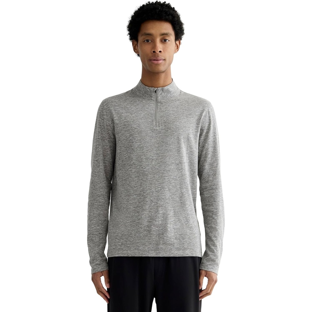 image:imageEverlane Mens The Rec QuarterZipHeathered Grey