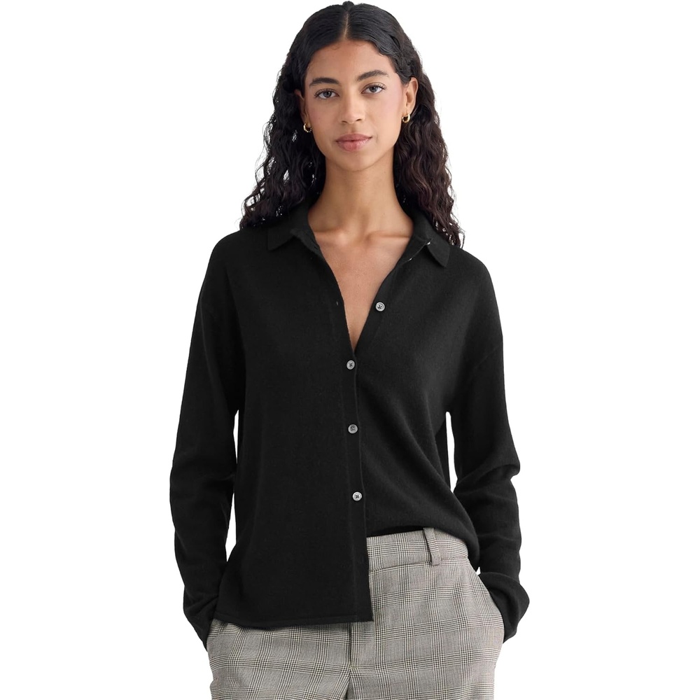 image:imageEverlane Womens Cashmere Buttonup ShirtBlack