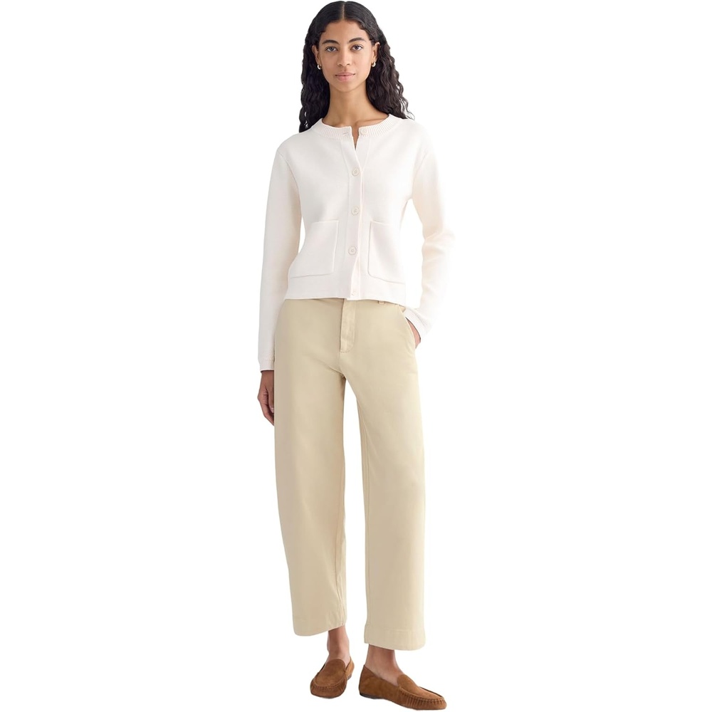 image:imageEverlane Womens Cotton Stretch Twill Chino Tapered Ankle TrouserPeyote