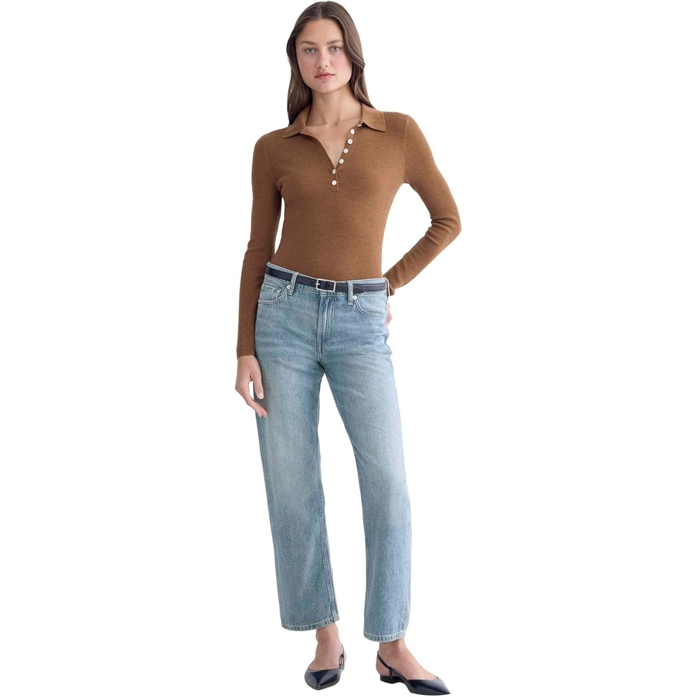 image:imageEverlane Womens Everlane LowRise Straight JeanTungsten Scratch