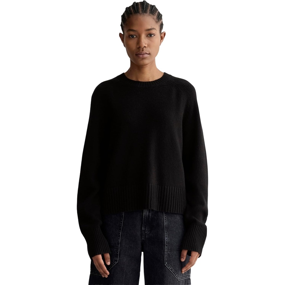 image:imageEverlane Womens Everlane The Boxy Crew in CashmereBlack