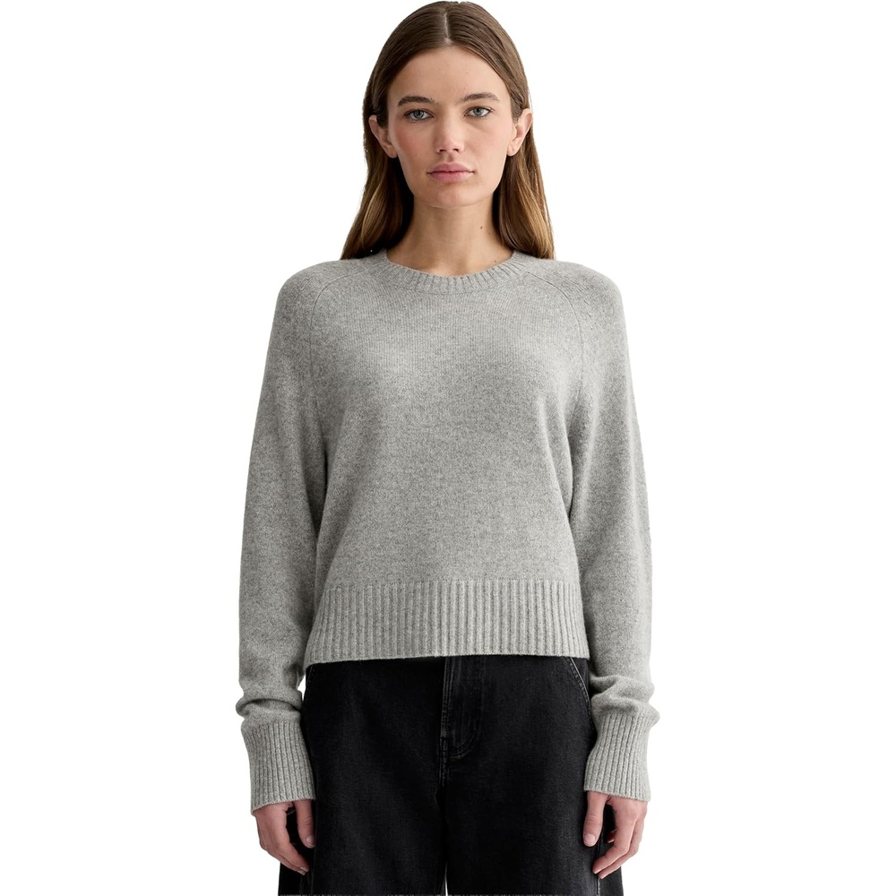 image:imageEverlane Womens Everlane The Boxy Crew in CashmereLight Heather Grey