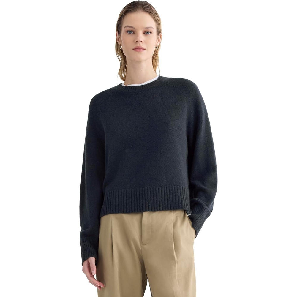 image:imageEverlane Womens Everlane The Boxy Crew in CashmereNavy