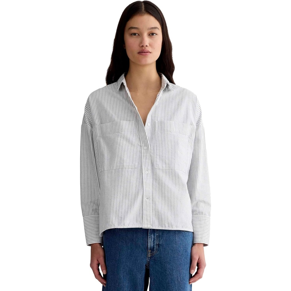 image:imageEverlane Womens Everlane The Boxy OxfordBlack White