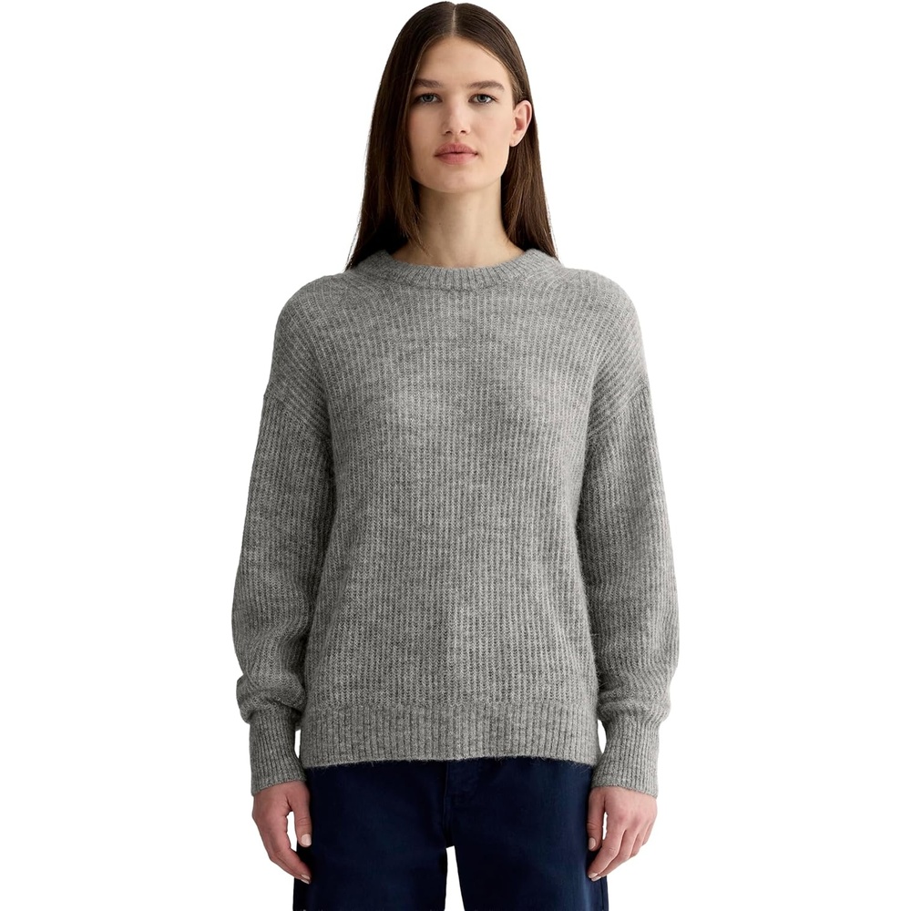 image:imageEverlane Womens Everlane The Cocoon Crew in AlpacaHeather Stone Grey