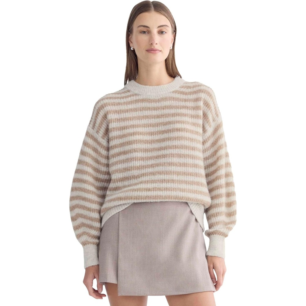 image:imageEverlane Womens Everlane The Cocoon Crew in AlpacaMallow HeatherCamel