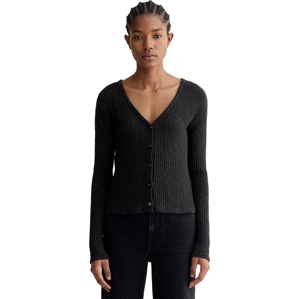 image:imageEverlane Womens Everlane The Cozy Rib CardiganBlack