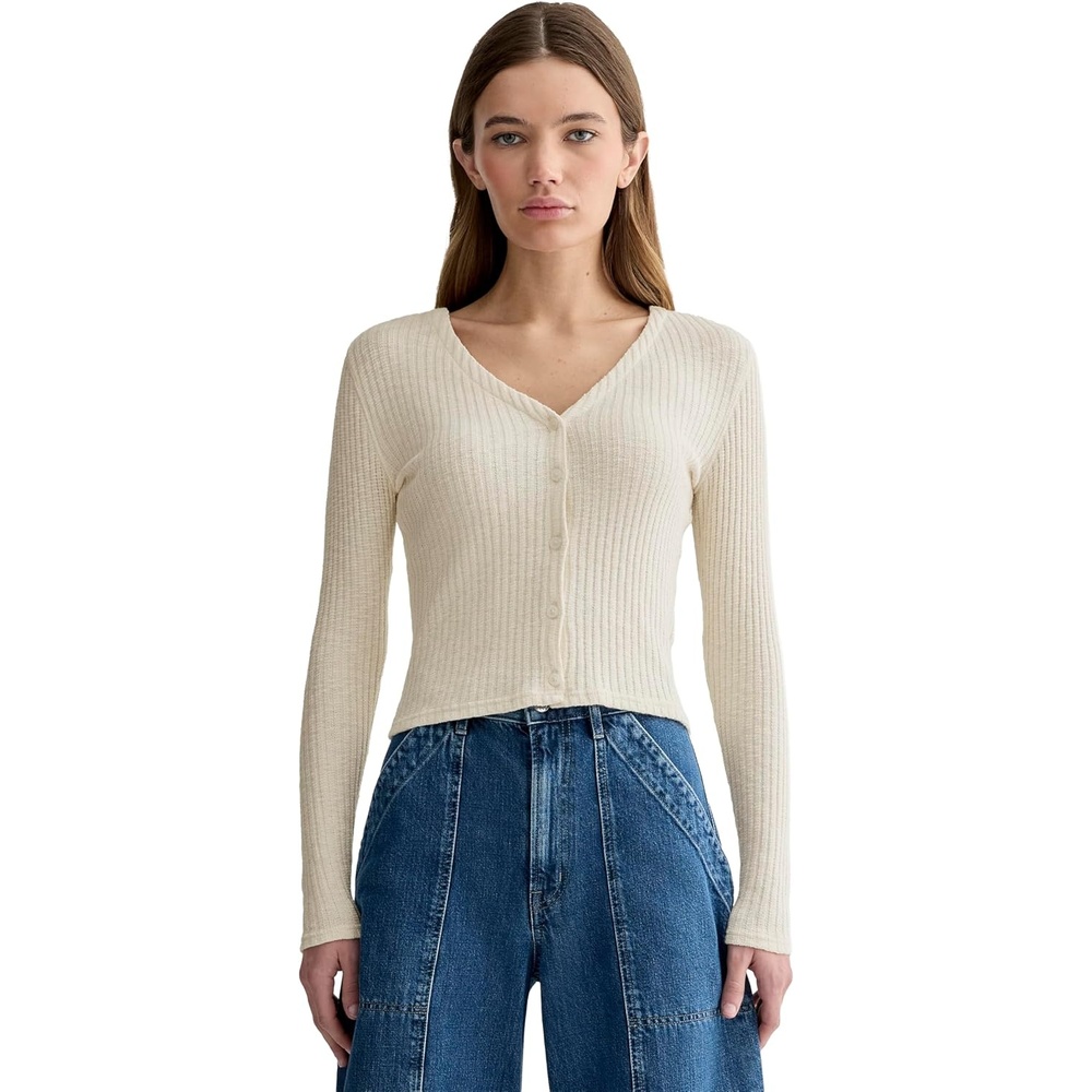 image:imageEverlane Womens Everlane The Cozy Rib CardiganBone