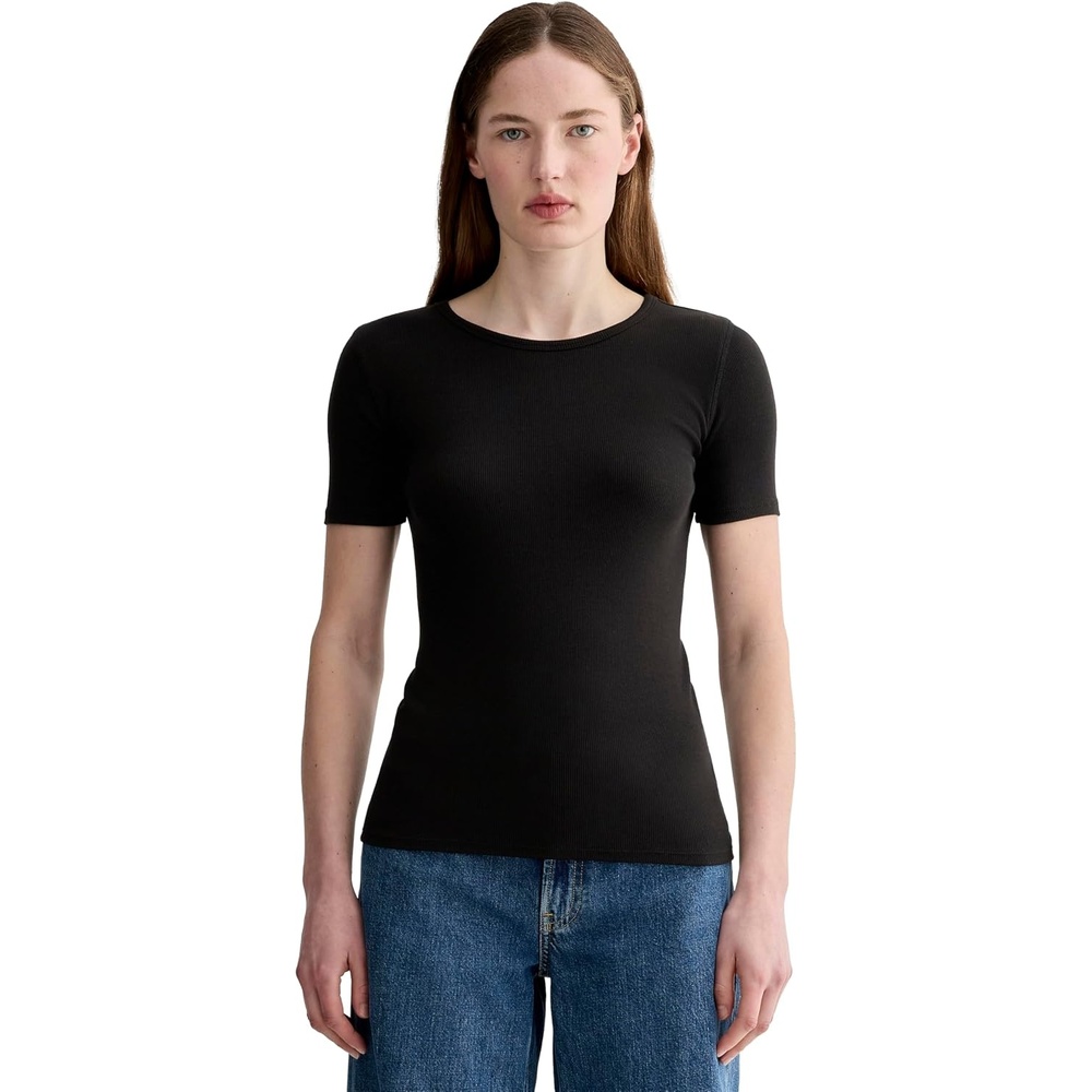image:imageEverlane Womens Everlane The Luxe Rib CrewBlack