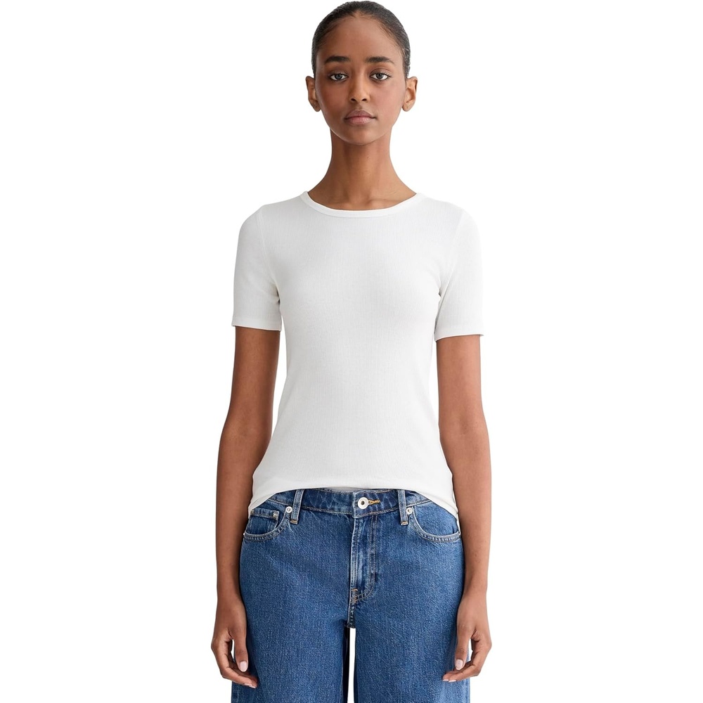 image:imageEverlane Womens Everlane The Luxe Rib CrewWhite