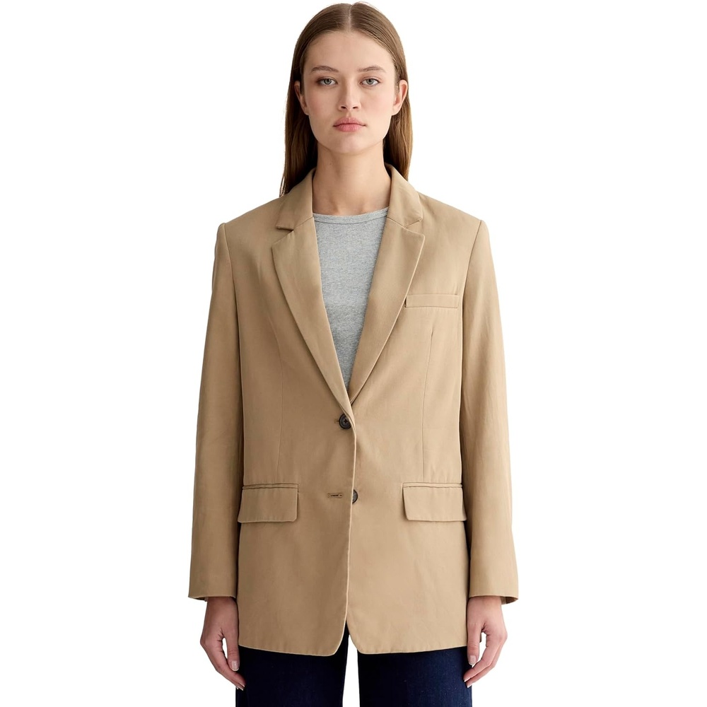 image:imageEverlane Womens The Oversized Blazer in ButtersmoothAsh Brown