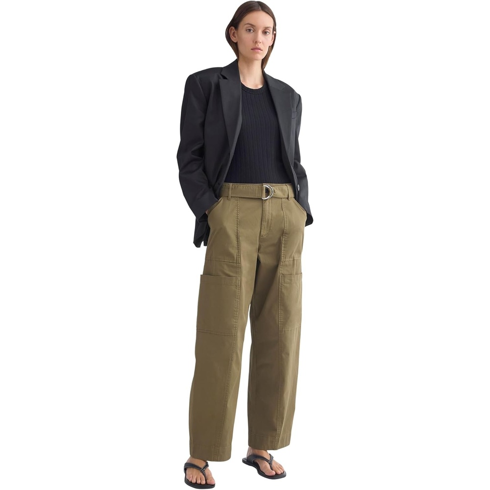 image:imageEverlane Womens Utility StraightLeg Cargo Pant GOTS Organic Cotton Stretch HighRise Cargo TrouserOlive