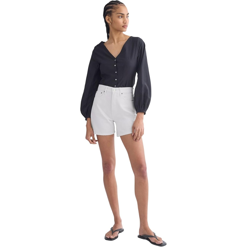 image:imageEverlane Womens WayHigh ALine Denim ShortBright White