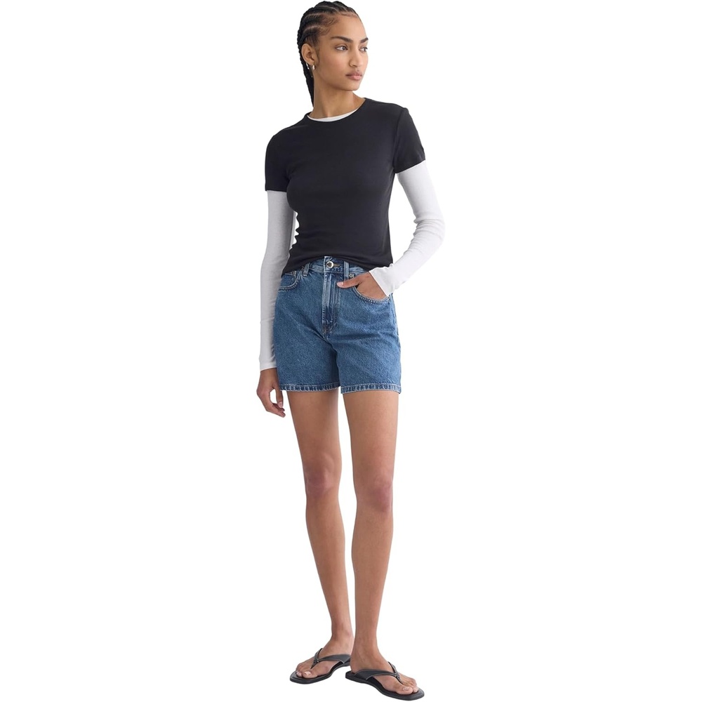 image:imageEverlane Womens WayHigh ALine Denim ShortOcean