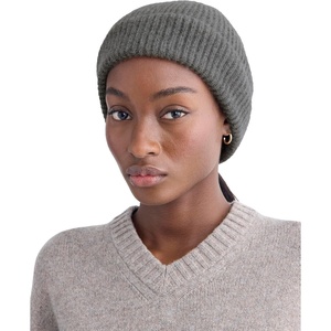 Everlane Unisex Adult Everlane The Cashmere Ribbed Beanie(Heather Charcoal)