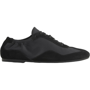 Everlane Women’s Ballet Sneaker | Italian Suede and GRS Recycled Nylon Runner with Ballet Scrunch Heel(Black Suede)