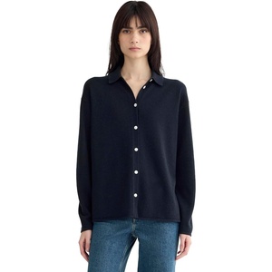 Everlane Womens Cashmere Button-up Shirt(Navy)