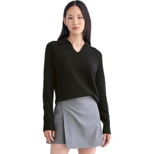 Everlane Women’s Everlane Cashmere Polo Sweater(Black)