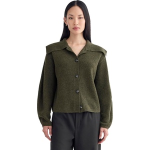 Everlane Women’s Everlane Fisherman Cardigan in Wool Cashmere(Heather Beech)