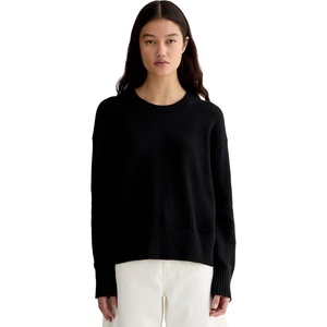 Everlane Women’s Everlane The Boxy Sweater in Everyday Cotton(Black)